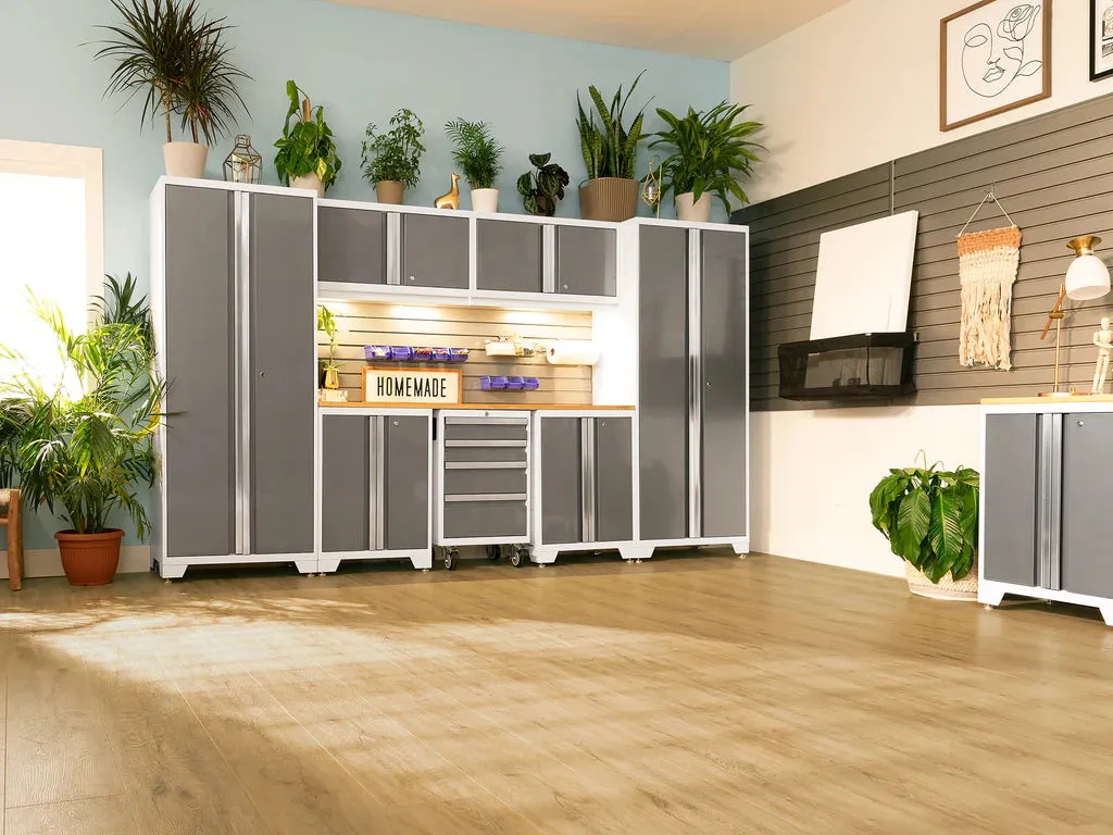 NewAge 3.0 Bold Series 6 Piece Cabinet Set with Tool, Base, Wall Cabinets and 30 in. Locker Bamboo