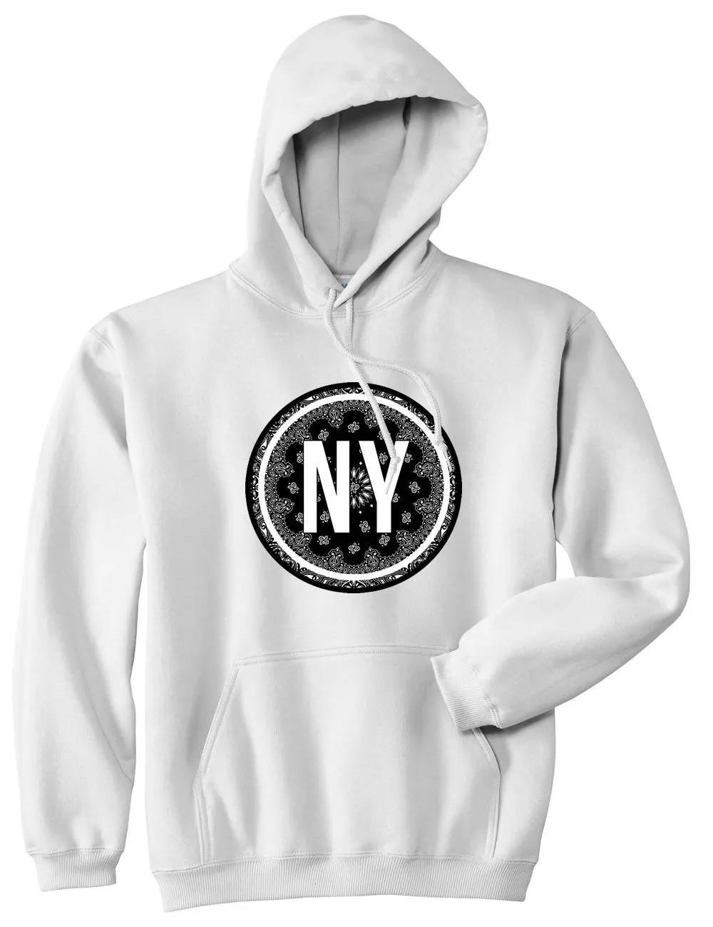NY Bandana Print New York Pullover Hoodie Hoody