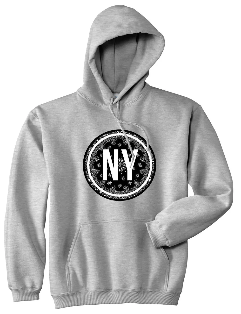NY Bandana Print New York Pullover Hoodie Hoody