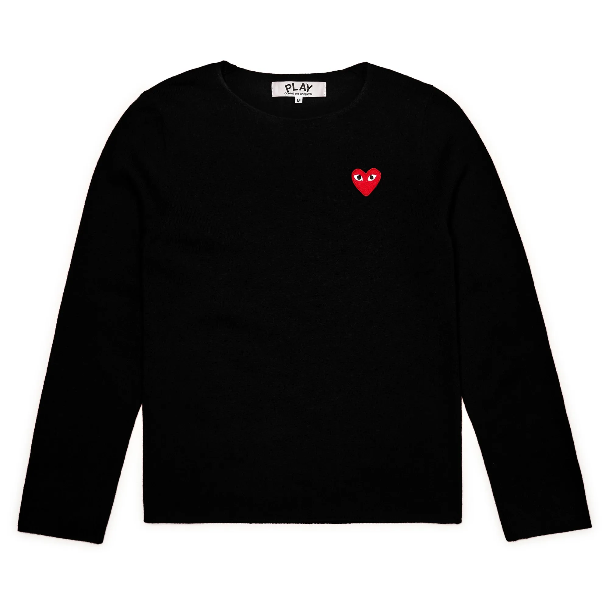 Play Comme des Garçons - Red Heart Crew Neck Jumper - (Black)
