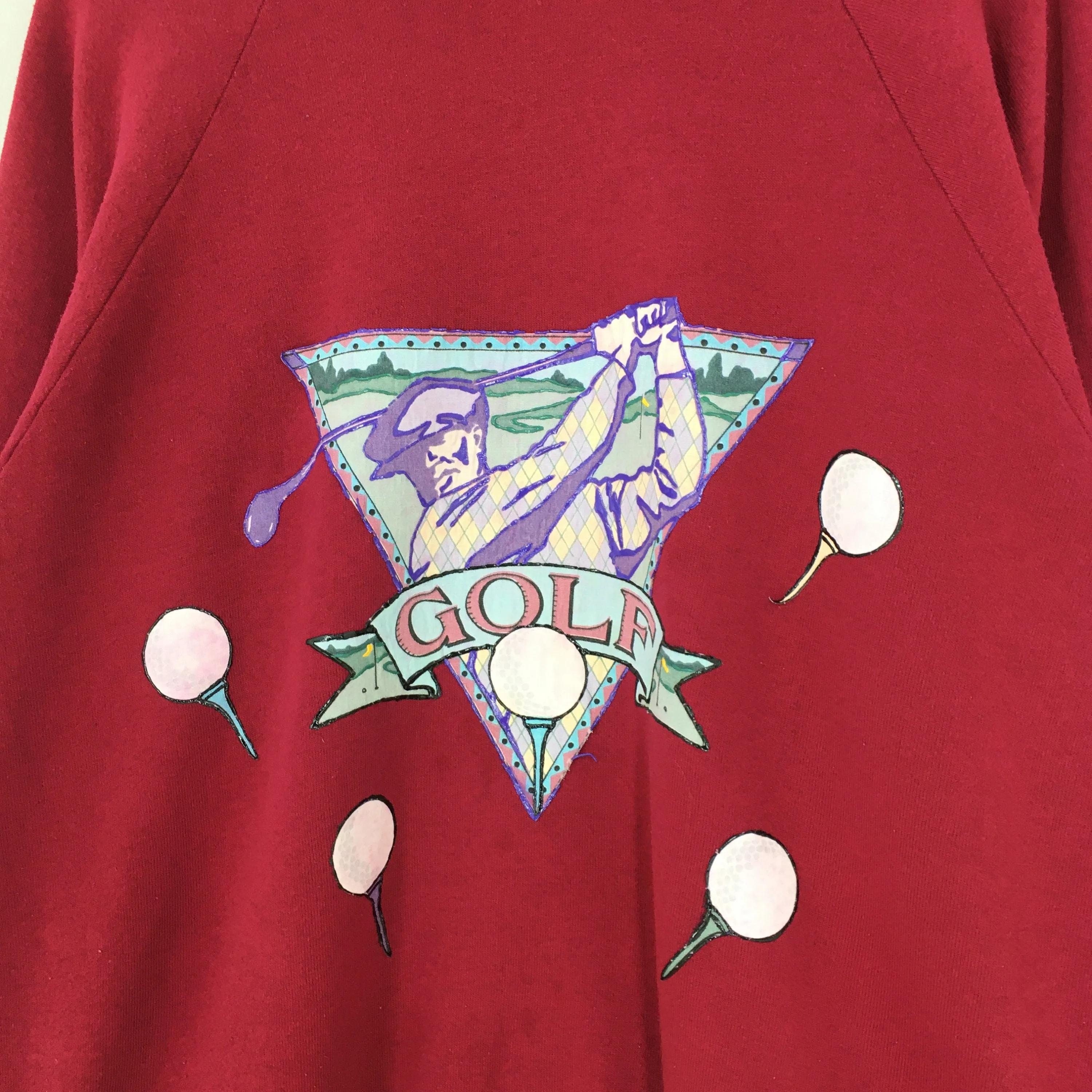 Play Golf Red Sweatshirt Large
