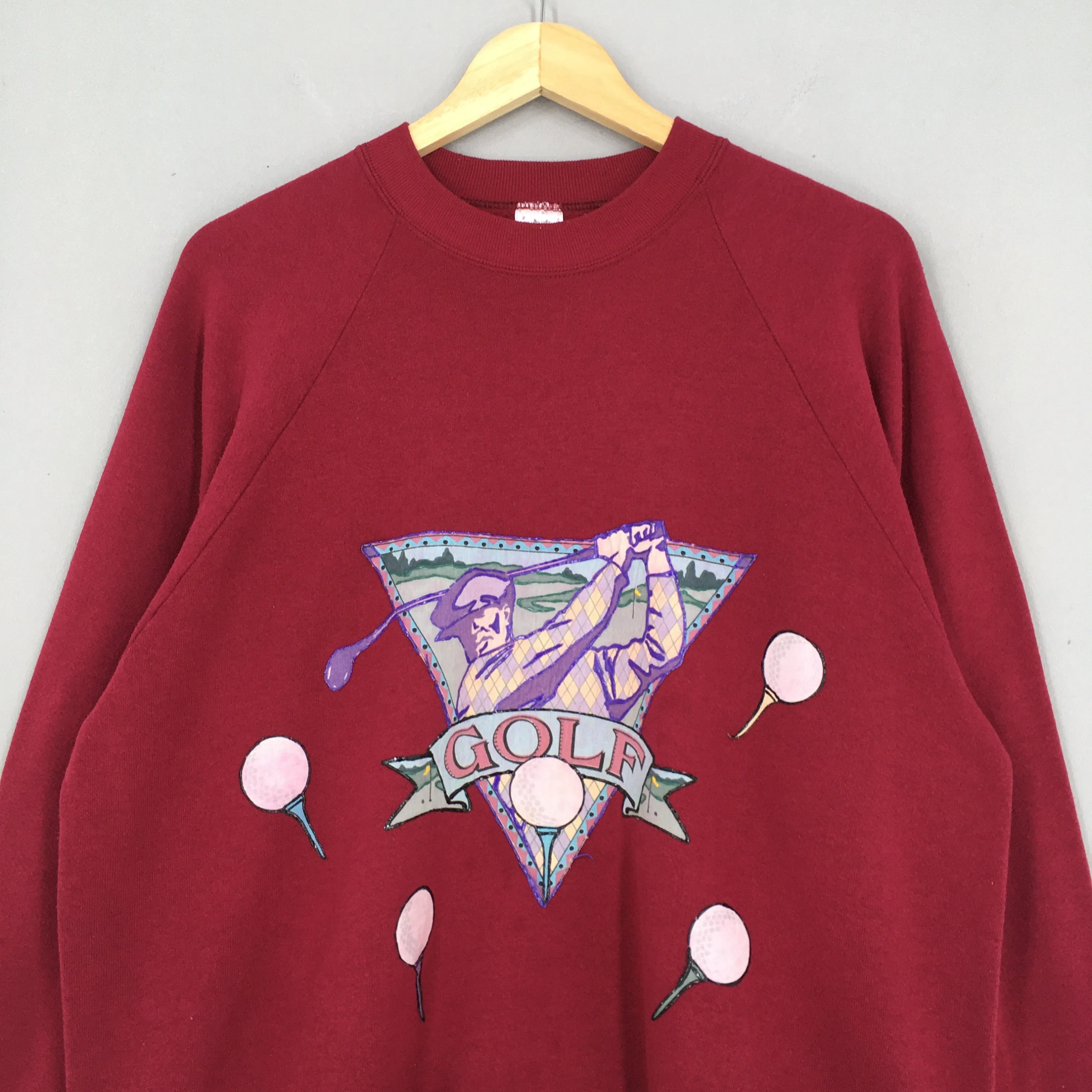 Play Golf Red Sweatshirt Large