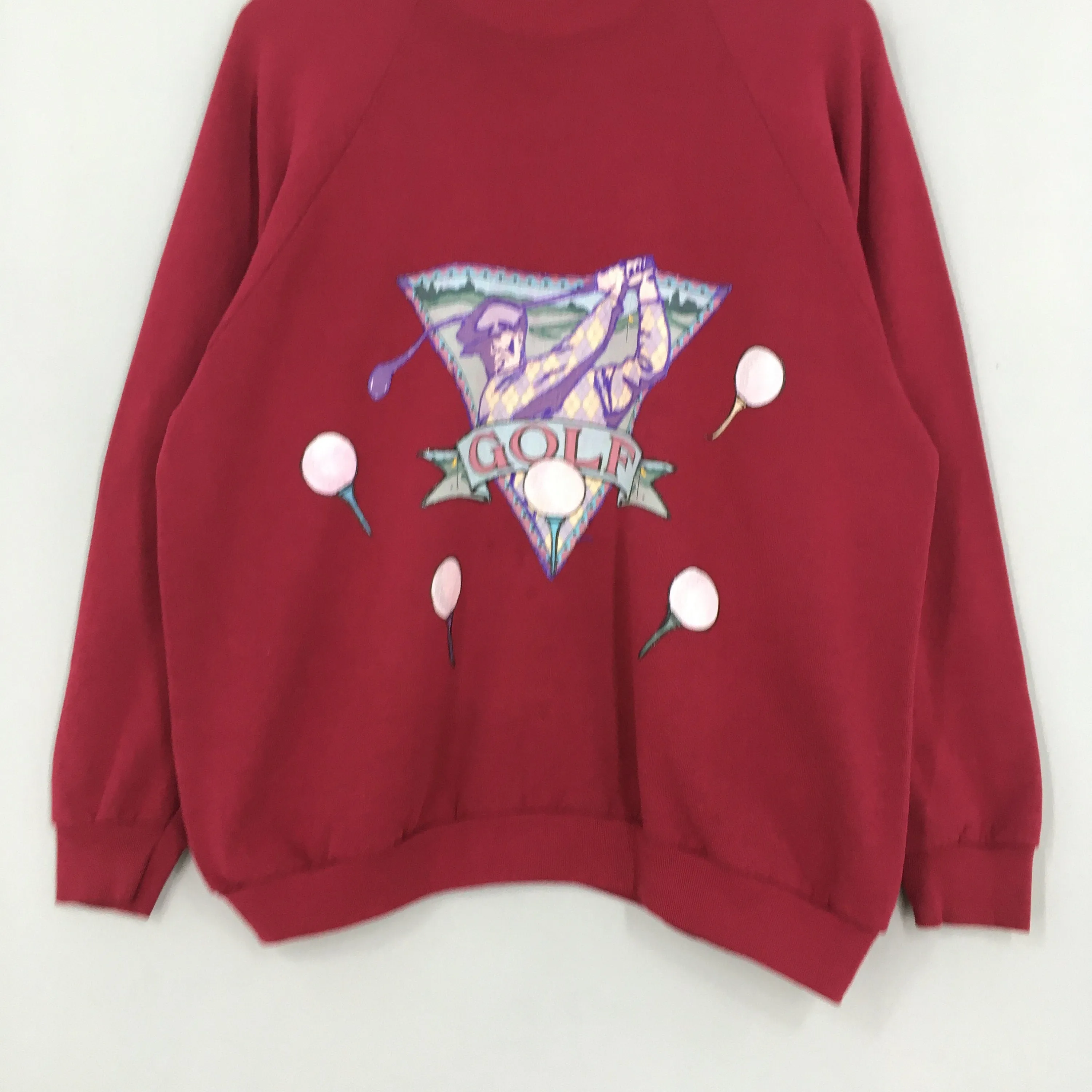 Play Golf Red Sweatshirt Large