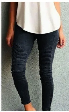 Pleated jeggings Various Colors