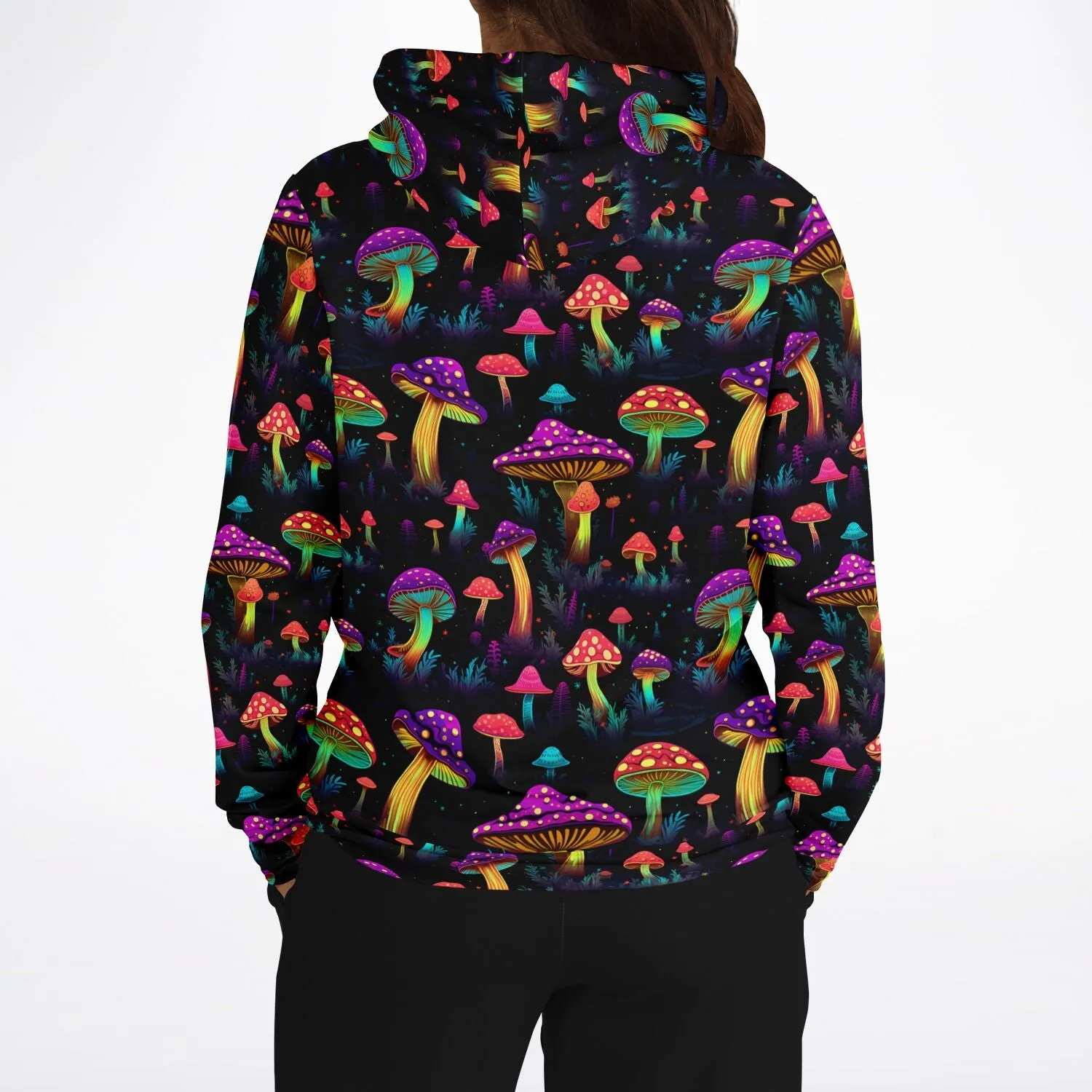 Psychedelic Mushrooms Hoodie, Space Pullover Men Women Adult Aesthetic Graphic Cotton Hooded Sweatshirt with Pockets