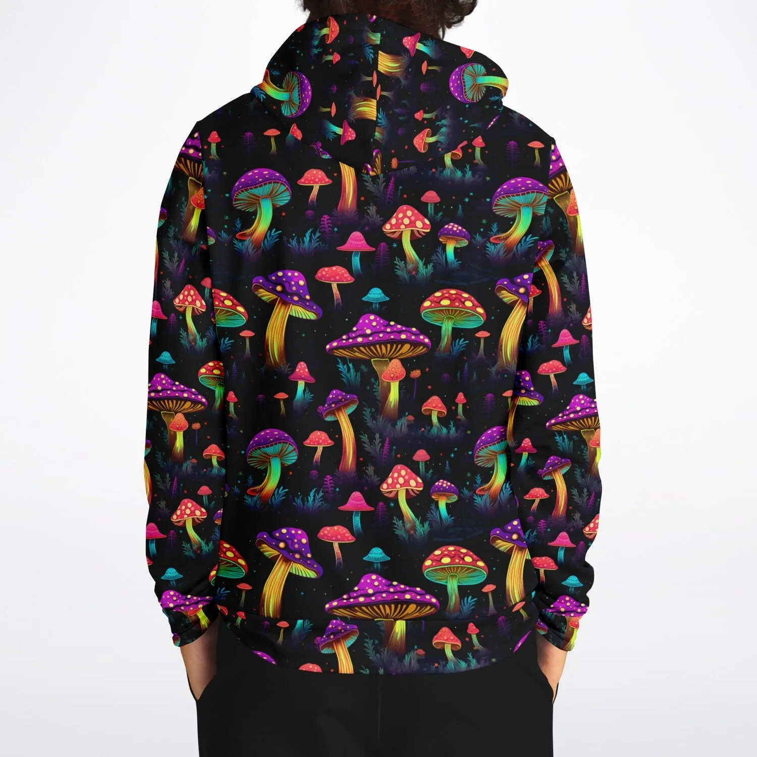 Psychedelic Mushrooms Hoodie, Space Pullover Men Women Adult Aesthetic Graphic Cotton Hooded Sweatshirt with Pockets