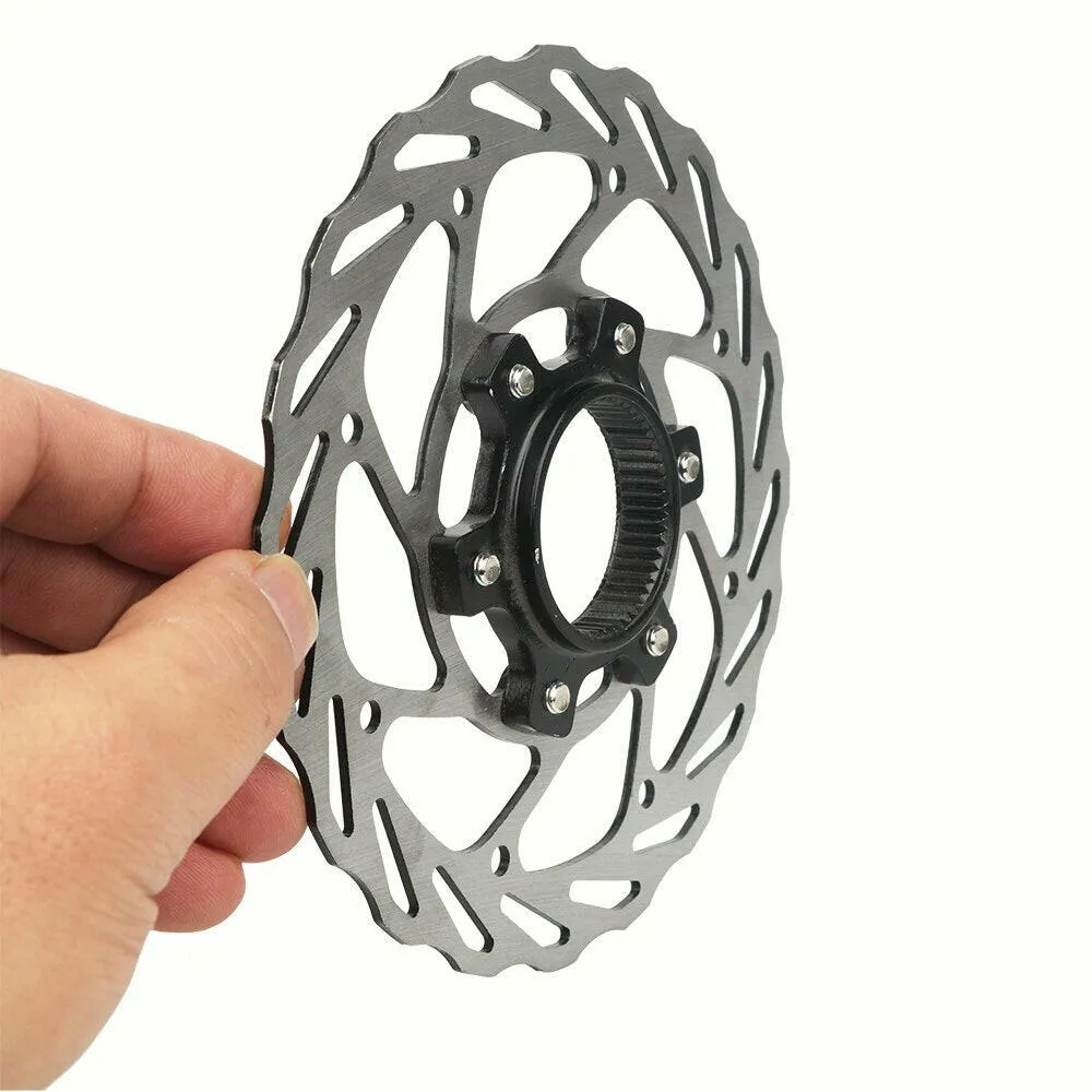 RACEWORK Bike Center Lock Disc Brake Rotor RS6 MTB Road Bicycle 140mm 160mm 180mm Hollow Cooling Brake Disc And Lock Ring