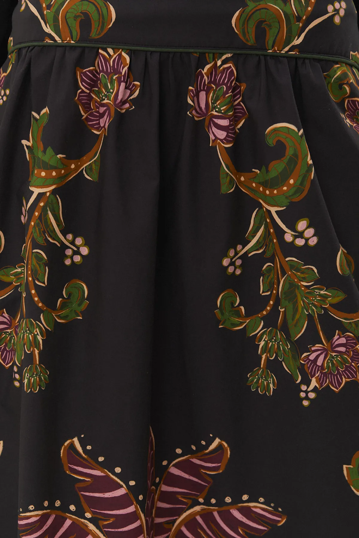 Ravenala Black Midi Skirt