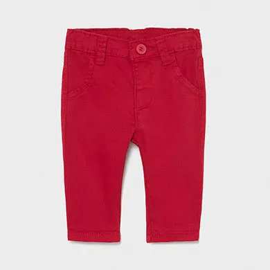 Red Twill Chino Pants - Select Size