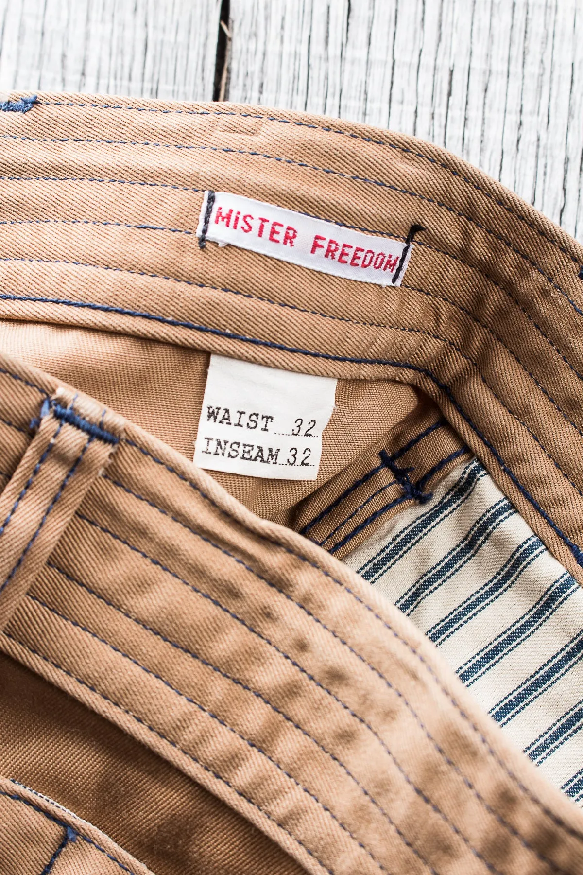 Second Hand Mister Freedom Chino Riders Khaki W 32 L 32