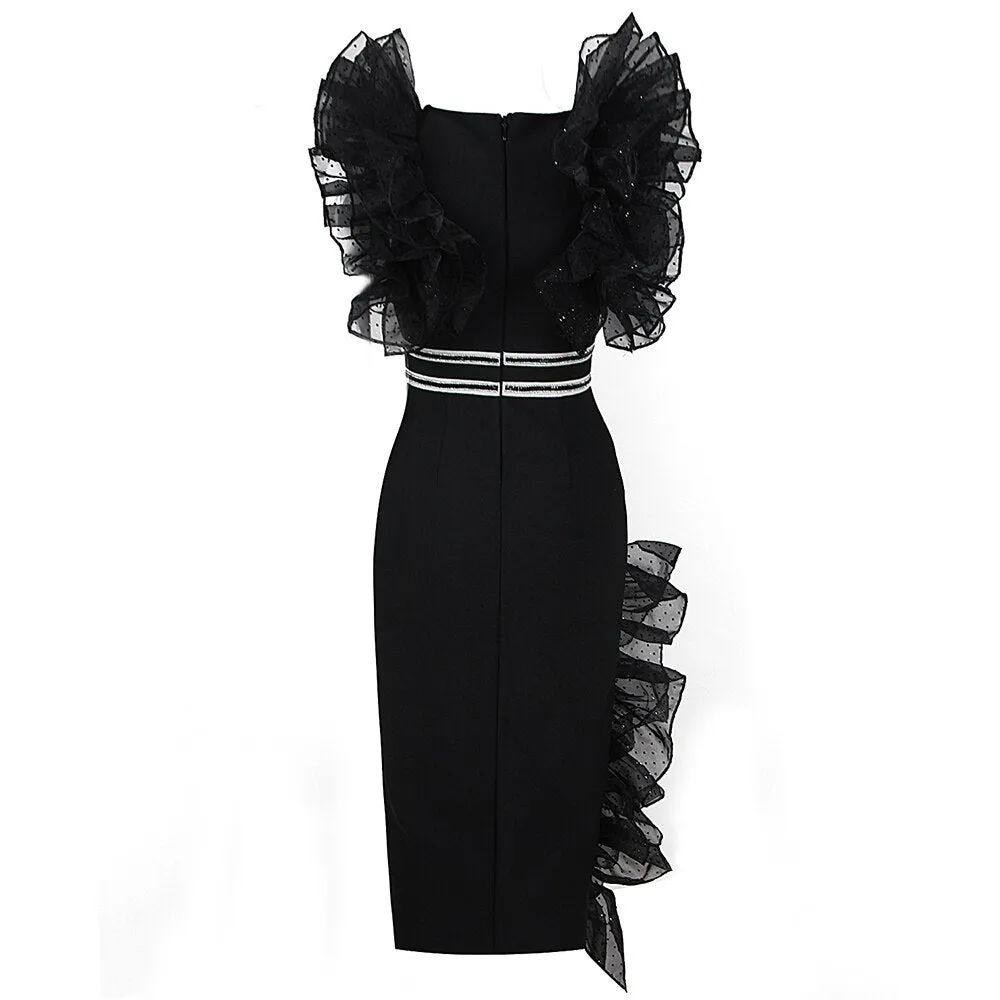 Sexy Ruffles Party Elegant Dress