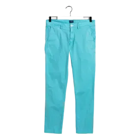 Slim Fit Sunfaded Chino - Aqua | Mineral Red