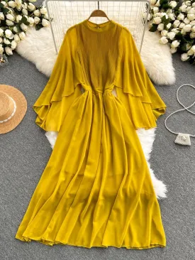 Summer Dress New Sweet Temperament French Dress Women's Waistband Slim Chiffon Long Dresses Beach Holiday Style Female Clothing