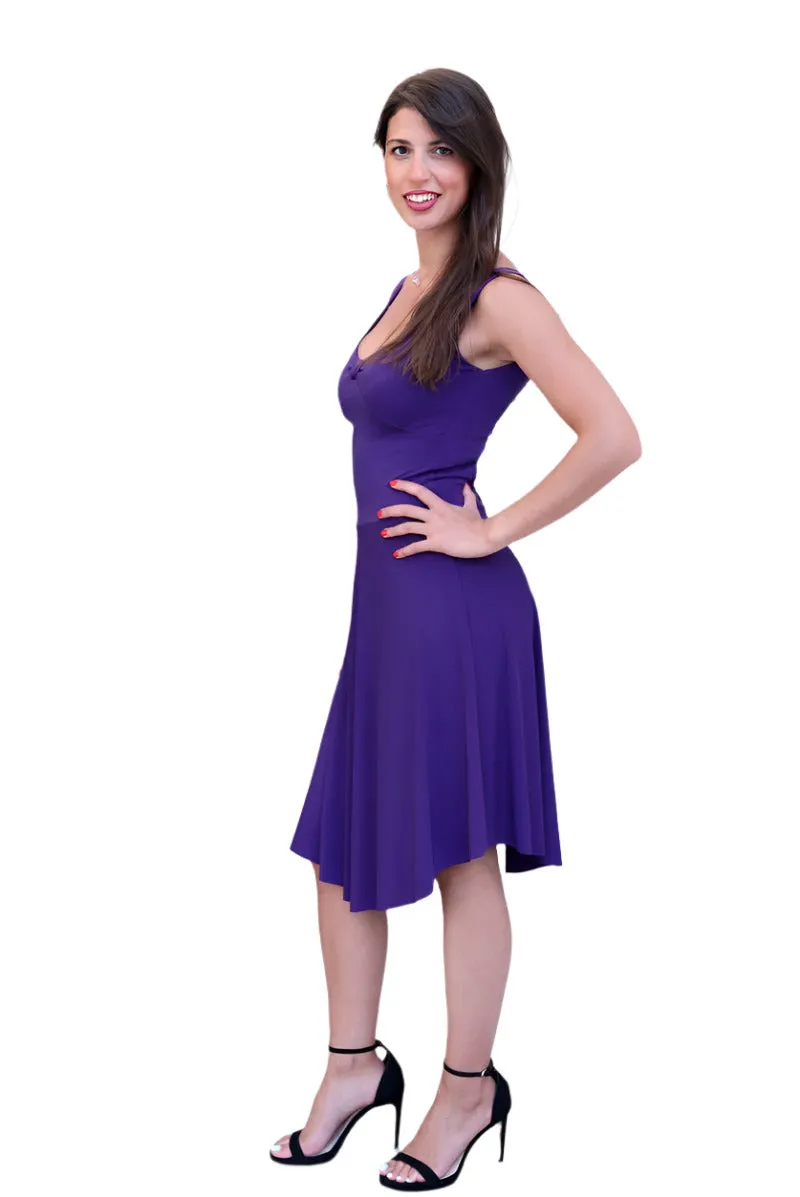 Tango Dress With Low Bow Back Design & Keyhole Cutout