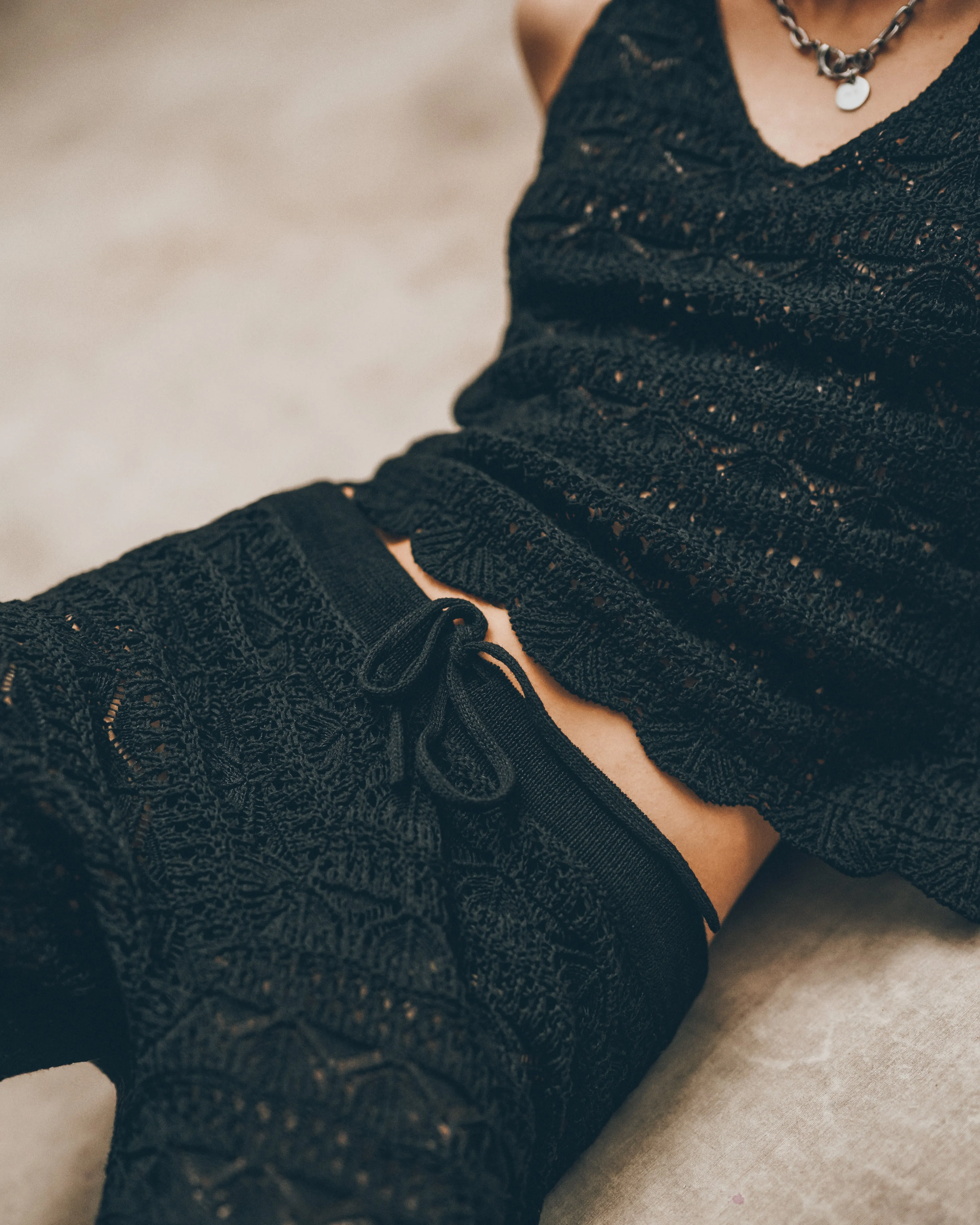 The Black Crochet Pants