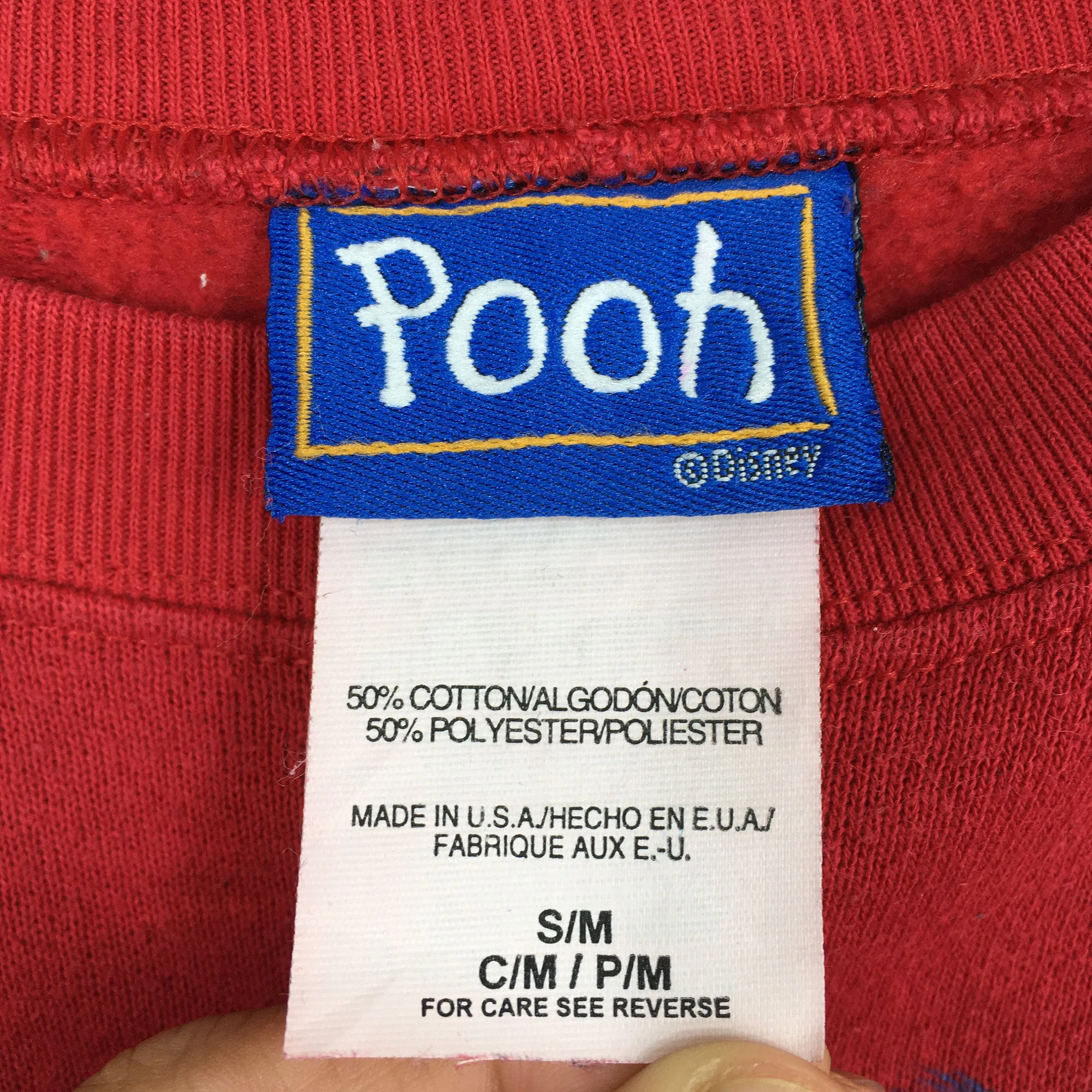 Tigger Disney Pooh Piglet Red Sweatshirt M