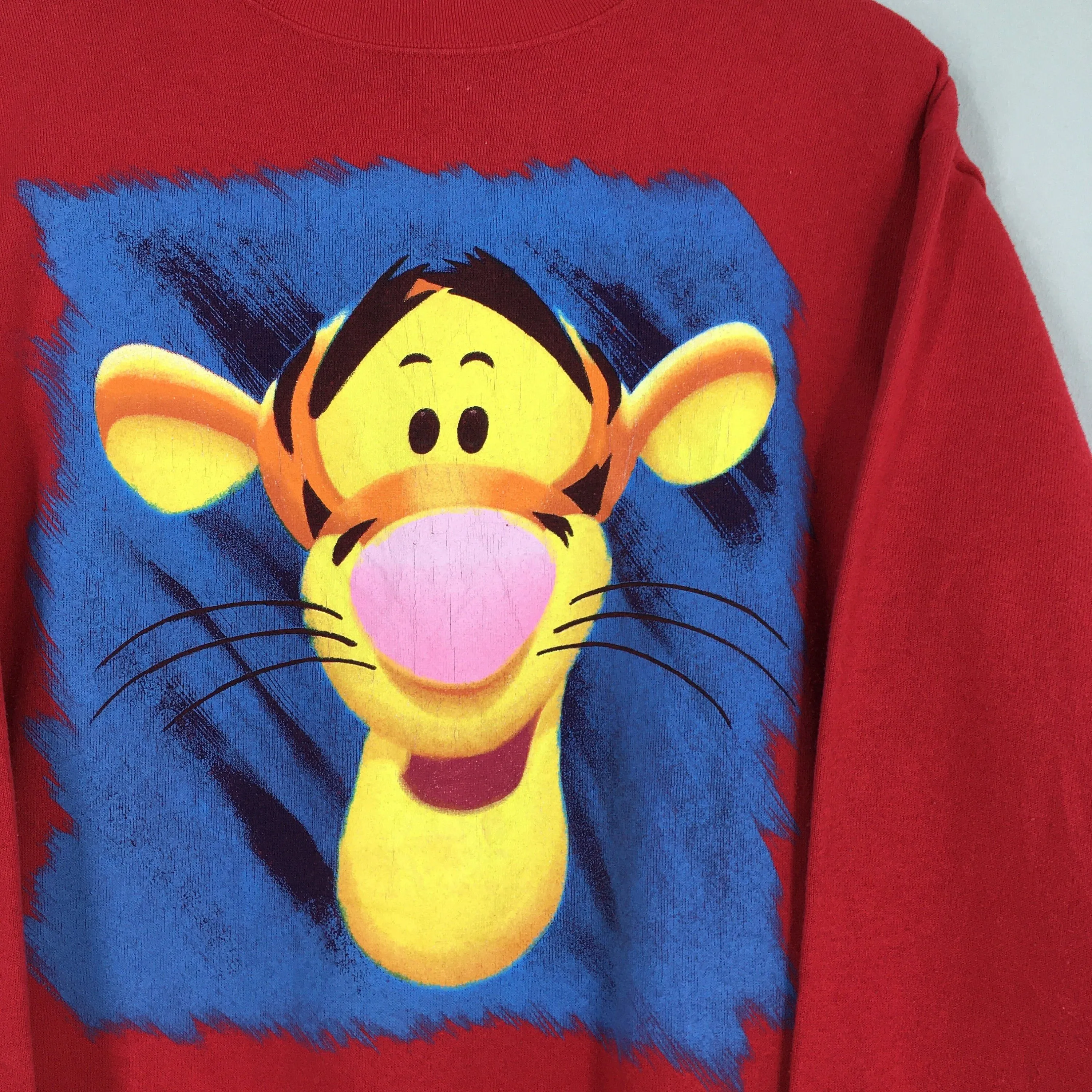 Tigger Disney Pooh Piglet Red Sweatshirt M