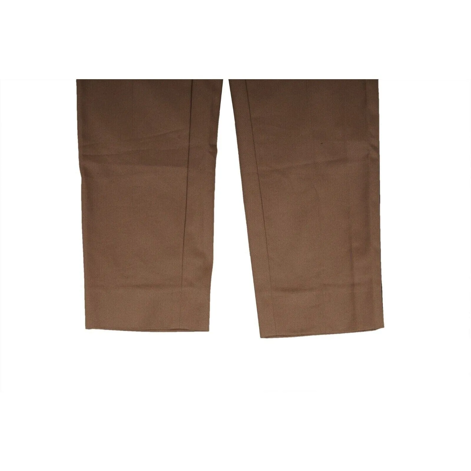 Trousers US L IT 52 Beige Khaki Chino Pants Red Green Web Stripe Slack