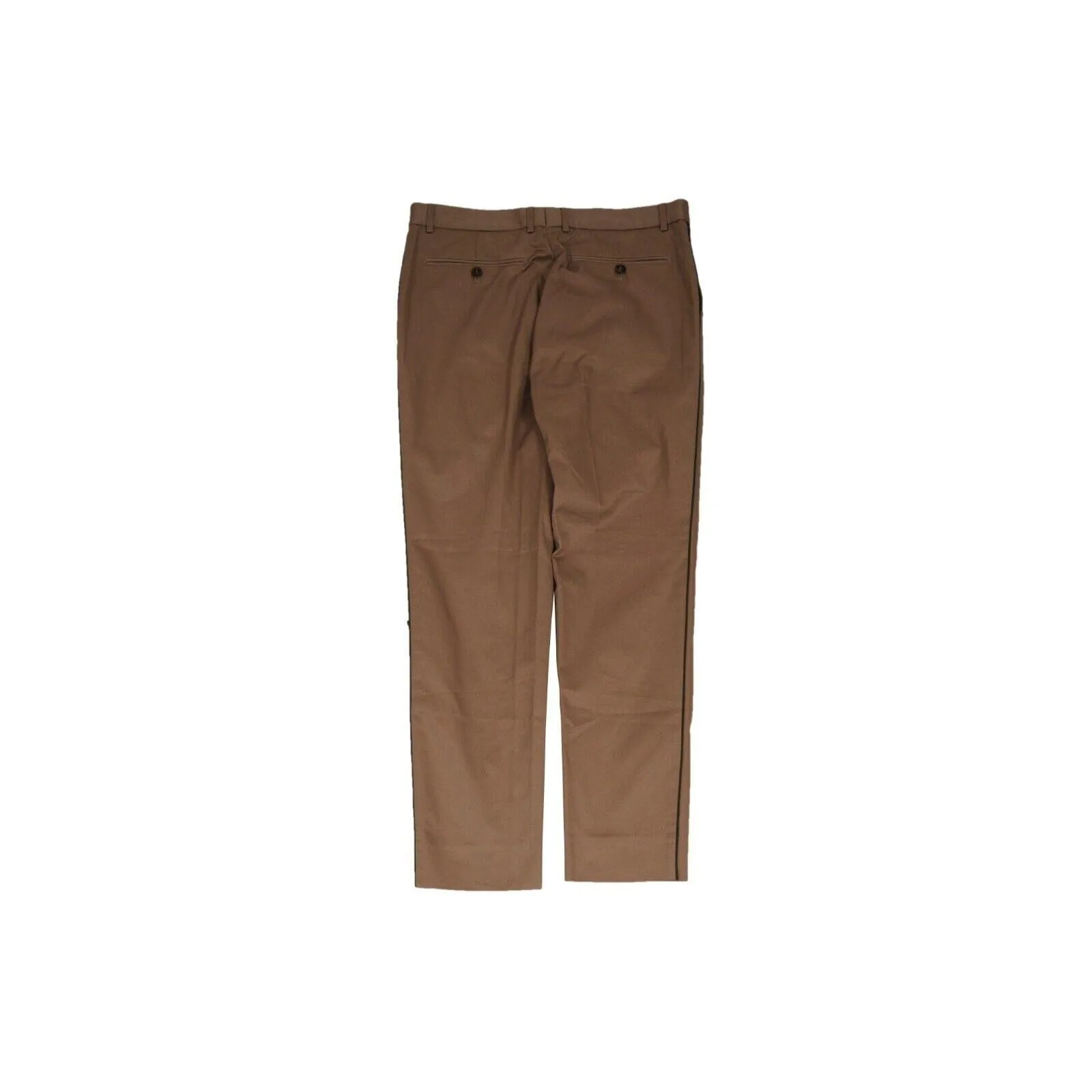 Trousers US L IT 52 Beige Khaki Chino Pants Red Green Web Stripe Slack