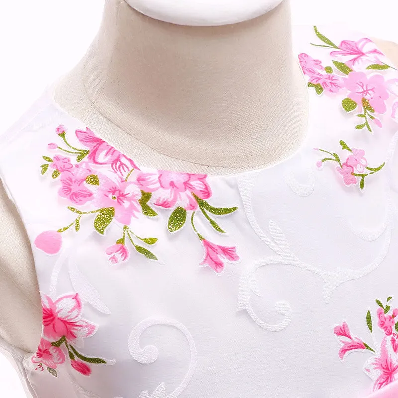 White Floral Dress, Size 3-24M