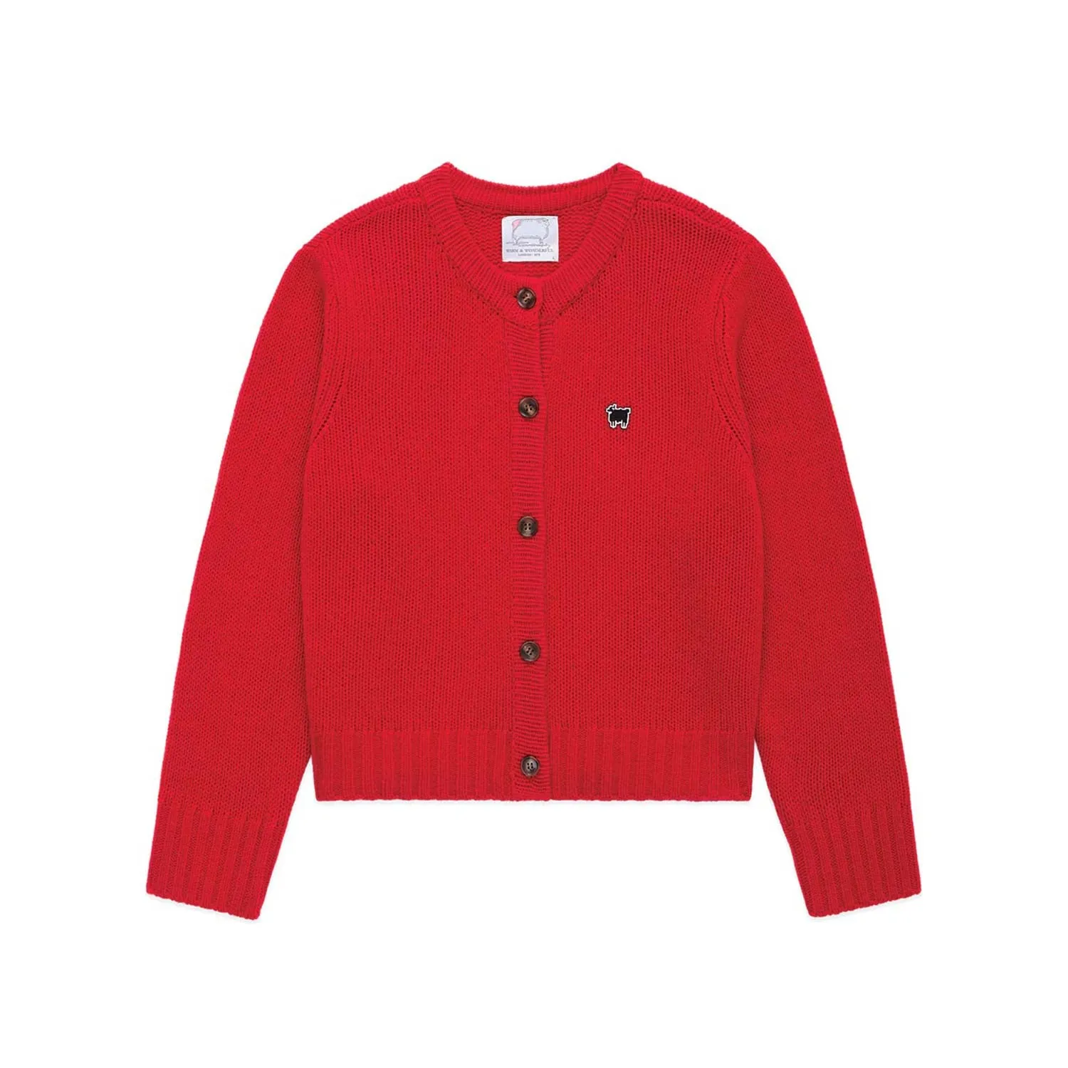 Women's Cashmere Sheep Cardigan Diana Red