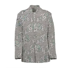 Yufash Floral Reflective Embroided Blazer